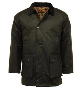 Game Padded Wax Jacket. Men's waxed jackets available in green, brown and navy blue