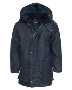 Hoggs of Fife Padded Wax Jacket in navy, men's waterproof wax jacket Hoggs of Fife Padded Wax Jacket in navy, men's waterproof wax jacket