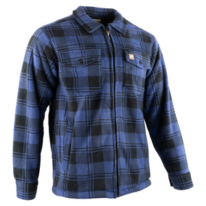 Jack Pyke Tundra Shirt in navy check, men's fleece lined check shirt Jack Pyke Tundra Shirt in navy check, men's fleece lined check shirt