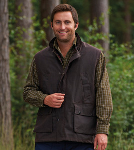 Champion Lanark Wax Bodywarmer, men's waxed cotton gilet