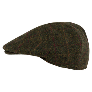 Jack Pyke Wool blend flat cap, Dark Olive check pattern. Jack Pyke Wool blend flat cap, Dark Olive check pattern.