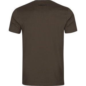 Harkila men's Gorm T-shirt in Shadow Brown, cotton short sleeved t-shirt.