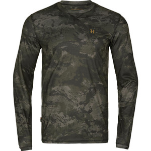 Harkila NOCTYX Camouflage Long Sleeve T Shirt, men's black camouflage top for hunting Harkila NOCTYX Camouflage Long Sleeve T Shirt, men's black camouflage top for hunting