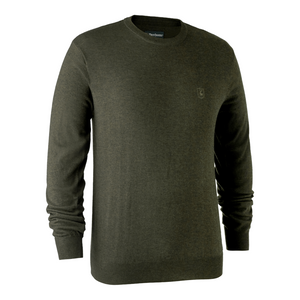 Deerhunter men's Kingston knit O neck jumper, made with machine washable merino wool. Deerhunter men's Kingston knit O neck jumper, made with machine washable merino wool.