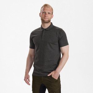 Deerhunter Gunnar Polo Shirt in Dark Grey, men's country polo shirt Deerhunter Gunnar Polo Shirt in Dark Grey, men's country polo shirt
