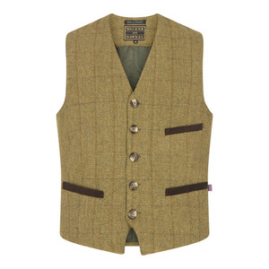 Walker & Hawkes Men's Derby Tweed Alcott Waistcoat in Light Sage, men's tweed country waistcoat Walker & Hawkes Men's Derby Tweed Alcott Waistcoat in Light Sage, men's tweed country waistcoat