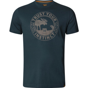 Harkila Moose Short Sleeve T Shirt in Dark Navy Harkila Moose Short Sleeve T Shirt in Dark Navy