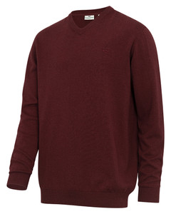 Hoggs of Fife Stirling 2 Pullover Jumper in red, men's lightweight v neck jumper for shooting Hoggs of Fife Stirling 2 Pullover Jumper in red, men's lightweight v neck jumper for shooting