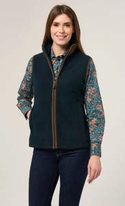 Alan Paine Ladies Aylsham Fleece Waistcoat in Navy, women's country fleece gilet Alan Paine Ladies Aylsham Fleece Waistcoat in Navy, women's country fleece gilet