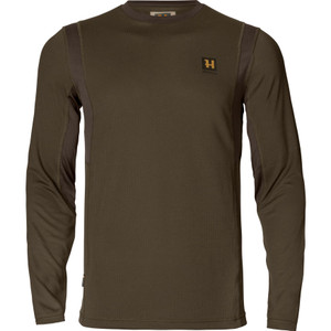 Harkila Forest Hunter Long Sleeve T Shirt in Green / Brown, men's quick drying long sleeve top