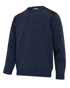 Hoggs of Fife Melrose 2 Crew Neck Pullover Jumper in Blue, men's country jumper Hoggs of Fife Melrose 2 Crew Neck Pullover Jumper in Blue, men's country jumper