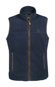 Percussion Scotland fleece vest in navy Percussion Scotland fleece vest in navy