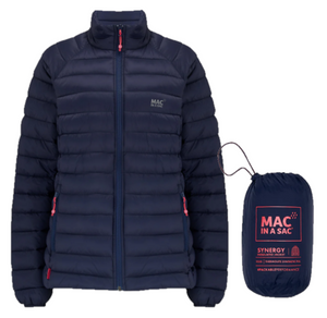 Mac in a Sac Ladies Synergy Packable Insulated Jacket in navy, women's lightweight padded jacket Mac in a Sac Ladies Synergy Packable Insulated Jacket in navy, women's lightweight padded jacket
