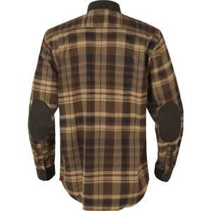 Harkila Pajala Shirt in Beige Brown Check, men's cotton flannel shirt in country check Harkila Pajala Shirt in Beige Brown Check, men's cotton flannel shirt in country check