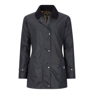 Walker & Hawkes Ladies Victoria Wax Jacket in Navy, women's wax country jacket Walker & Hawkes Ladies Victoria Wax Jacket in Navy, women's wax country jacket