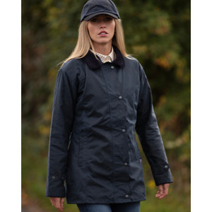 Walker & Hawkes Ladies Victoria Wax Jacket in Navy, women's wax country jacket Walker & Hawkes Ladies Victoria Wax Jacket in Navy, women's wax country jacket