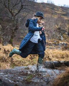 Hoggs of Fife Ladies Walker Long Coat in Ink Navy, Women's three quarter length waterproof jacket Hoggs of Fife Ladies Walker Long Coat in Ink Navy, Women's three quarter length waterproof jacket