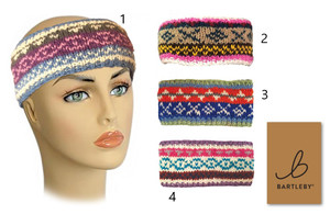 Bartleby Sherpa Fleece Lined Wool Blend Head Band in Fair Isle pattern Bartleby Sherpa Fleece Lined Wool Blend Head Band in Fair Isle pattern