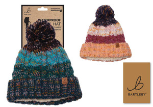 Bartleby Waterproof Sherpa Fleece Lined Bobble Hat, women's knitted Winter hat Bartleby Waterproof Sherpa Fleece Lined Bobble Hat, women's knitted Winter hat