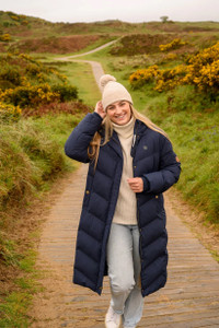 Lighthouse Ladies Savannah Long Padded Jacket in Navy Lighthouse Ladies Savannah Long Padded Jacket in Navy
