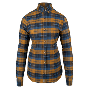 Jack Pyke Ladies Bleasdale Heavy Flannel Shirt in Navy Russet Check Jack Pyke Ladies Bleasdale Heavy Flannel Shirt in Navy Russet Check