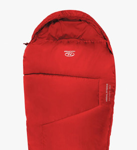 Highlander Sleepline 350 Mummy sleeping bag in red Highlander Sleepline 350 Mummy sleeping bag in red