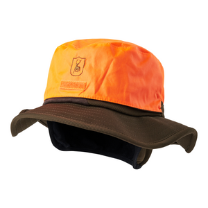 Deerhunter Muflon Hat with brim with Safety in green and orange