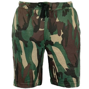 Game men's fleece angling shorts in Woodland camo, French terry fleece. Game men's fleece angling shorts in Woodland camo, French terry fleece.
