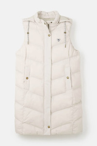 Lighthouse Ladies Savannah Long Gilet in Irish Cream, women's long quilted bodywarmer Lighthouse Ladies Savannah Long Gilet in Irish Cream, women's long quilted bodywarmer