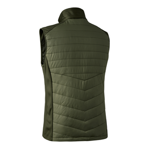 Deerhunter men's Chamois padded waistcoat in Green, quilted front and back parts.