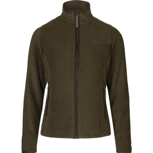 Seeland Ladies Woodcock Ivy fleece jacket in Pine Green Melange, with faux suede trimming. Seeland Ladies Woodcock Ivy fleece jacket in Pine Green Melange, with faux suede trimming.