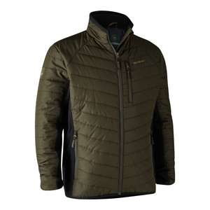 Deerhunter Moor Padded Jacket with Softshell in green, men's quilted country jacket