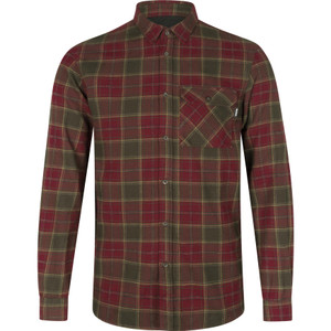 Seeland men's Glen flannel shirt in Red Forest check.