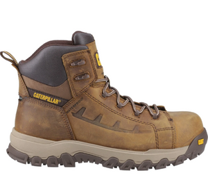 Caterpillar Threshold Rebound Safety Work Boots, men's composite toe cap work boots in brown