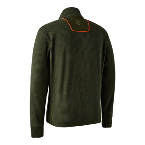 Deerhunter men's Chamois Fleece Jacket in Forest Green 361, with Orange details.