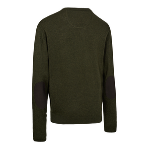 Deerhunter men's Harrington V-neck knit jumper in Forest Ember, Merino Wool. Deerhunter men's Harrington V-neck knit jumper in Forest Ember, Merino Wool.