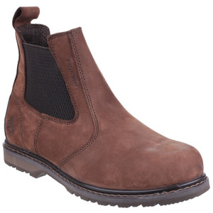 Amblers Sperrin Safety Dealer Boots in brown leather, men's steel toe cap work boots