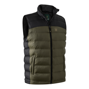 Deerhunter Northward Padded Waistcoat in green, men's padded country gilet