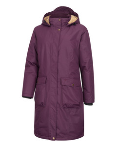 Hoggs of Fife Ladies Walker Long Coat in Blackberry, Women's three quarter length waterproof jacket