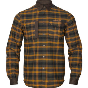 Harkila Aivak Shirt in Buckthorn, men's brushed flannel cotton, country check shirt