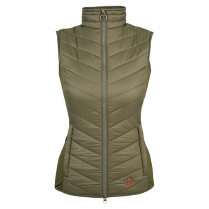 Jack Pyke Ladies Shires Gilet in green, women's lightweight, quilted country waistcoat