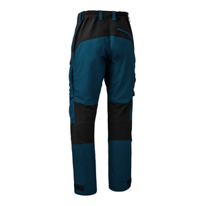 Deerhunter Strike Trousers in Blue, men's lightweight and stretch shooting trousers