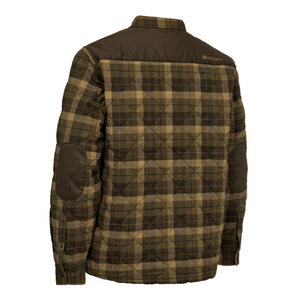 Deerhunter Elbert Padded Shirt Jacket in brown check, men's country check padded shirt