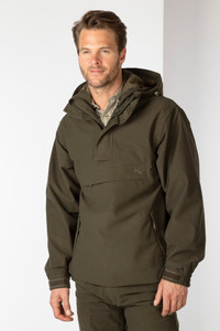 Rydale Danby Shooting Smock, men's waterproof country smock in dark olive green