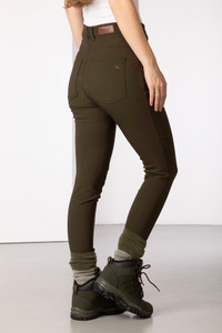 Rydale Ladies Kilnwick II Walking Trousers, women's quick drying and stretchy softshell trousers in military green