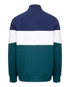 Hoggs of Fife Dumfries 1888 1/4 Zip Sweatshirt in blue colour block