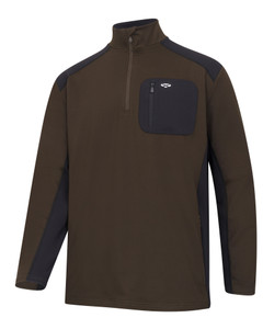 Hoggs of Fife Barra Active Quarter Zop Top, men's lightweight long sleeve top