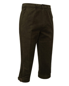 Hoggs of Fife Durness Moleskin Breeks, men's traditional country moleskin breeks in green