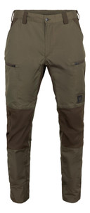 Harkila Fjell Trousers in grape leaf and willow green, men's waxed cotton, lightweight shooting trousers