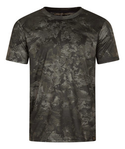 Harkila Noctyx Short Sleeve T Shirt in Axis MSP Black Camouflage, men's full stretch lightweight top